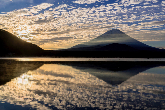 富士山　鱗雲